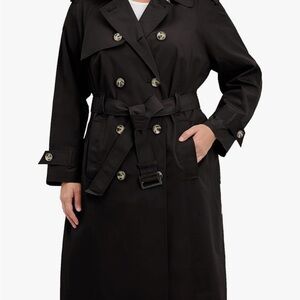 London Fog Collection Black Trench Coat